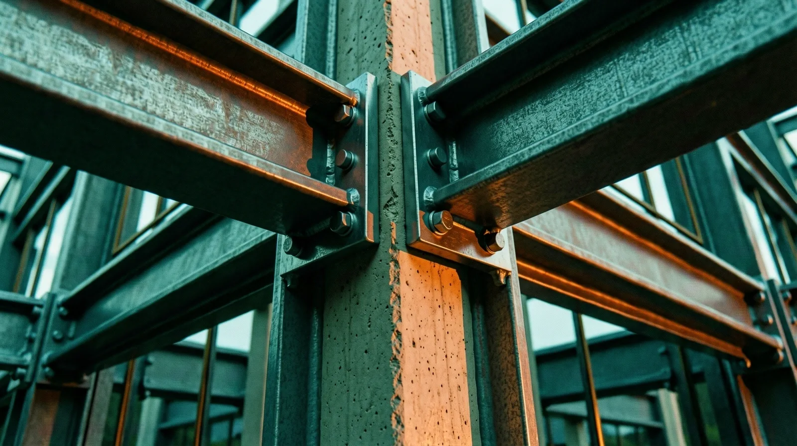 Industrial architectural detail representing structural integrity